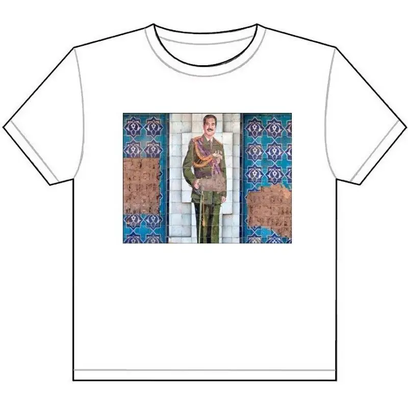 سادام هوسين العراق جدارية تي شيرت تي شيرت صورة كول بغداد الرئيس 1699 #1