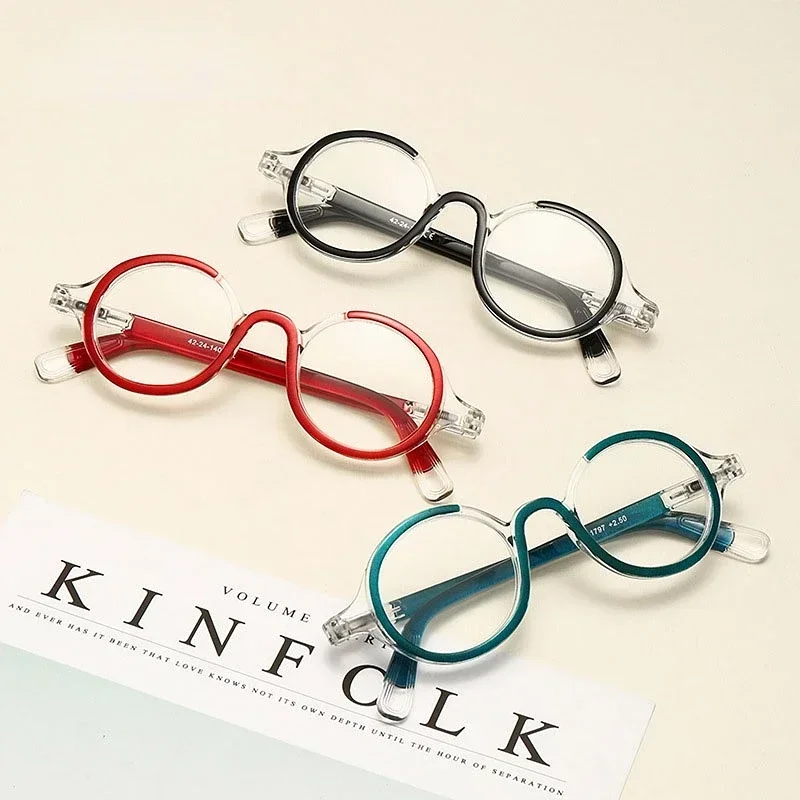 

2024 Small Round Frame Reading Glasses Retro Presbyopic Eyeglasses Blocking Blue Light Hyperopia Eyewear +1.0..+4.0 Oculos