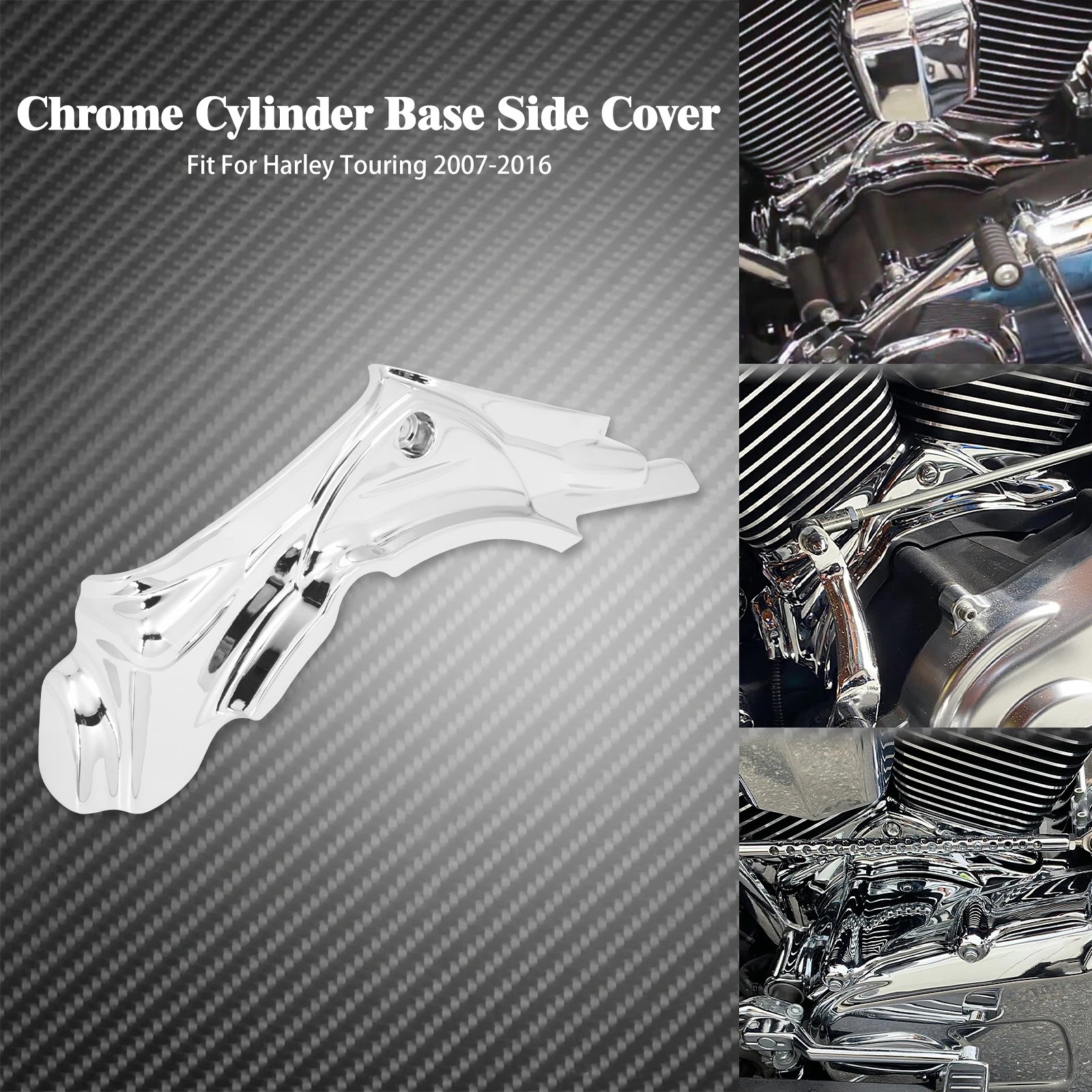 

Боковая крышка основания цилиндра мотоцикла, хромированная для Harley Dyna Fat Bob FXDB Touring Electra Road Street Glide Ultra Limited 07-2016