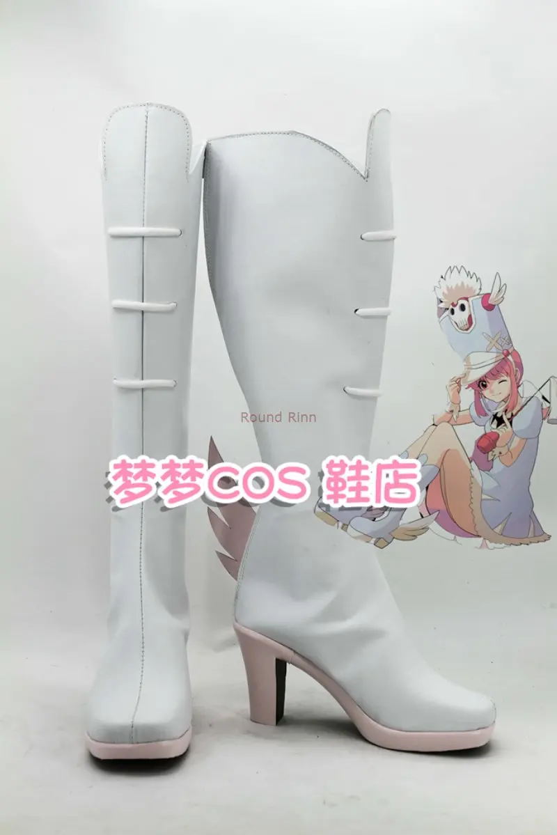أحذية JP Anime Kill la Kill Jakuzure Nonon التأثيرية أحذية بيضاء من الجلد الصناعي