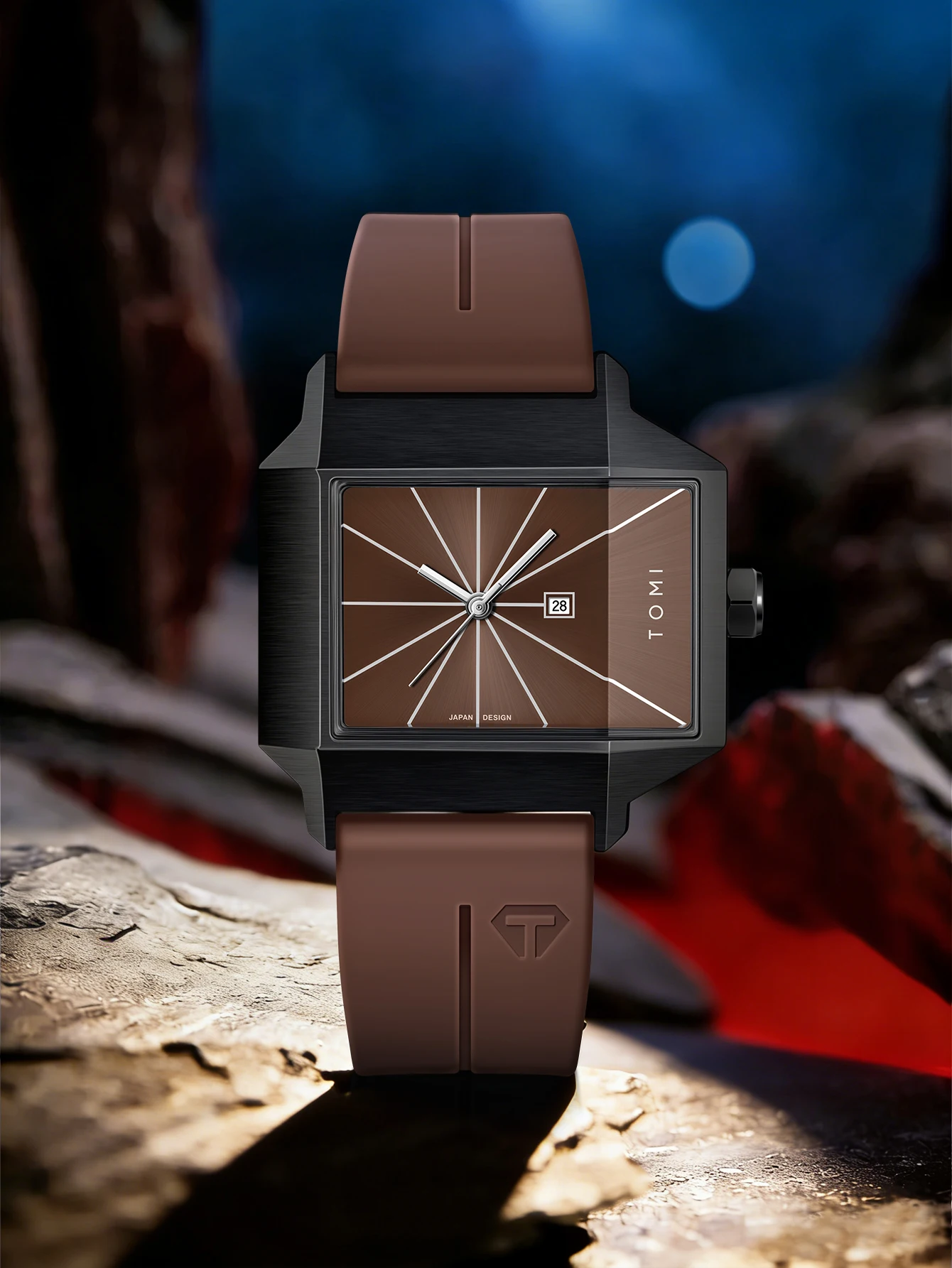 TOMI Schlichte Herrenuhr mit neuem Kalender, Quarz-Business-Mode-Armbanduhr, strukturiertes Herren-Geschenk – Detail 16