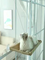 Ultra-Soft Cat Window Hammock Bed - Cozy Cloud-Like Perch for Feline Naptime - Securely Mounted, Perfect Space-Saving