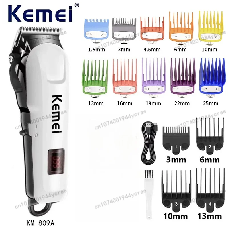 Kemei Hair Clipper Km-809A Km-2299 Km-1102 UBS Rechargeable Cordless Beard Trimmer Powerful Electric Hair Clipper for Men