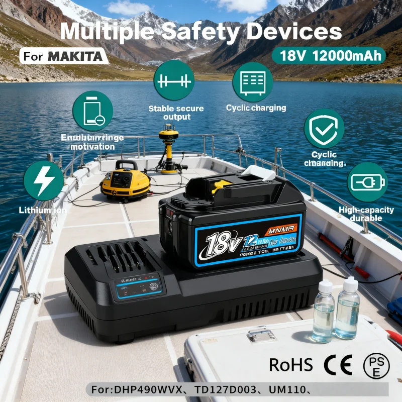 

Batteries suitable for makita wireless power tools, 18V, BL1860, BL1850, BL1840, BL1830, LXT400, BL1815 & More ⚡