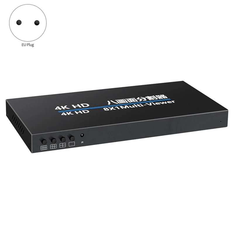 AF91-4K -Compatible 8X1 Quad Multi-Viewer Screen Divider Seamless Switching Multi-Screen Display Video Splitter