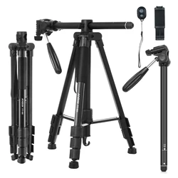 Andoer TTT-009 Tripod 168cm Monopod Camera Horizontal Tripod for Canon Sony Nikon DSLR Mirroless Cameras Camcorders Smartphones