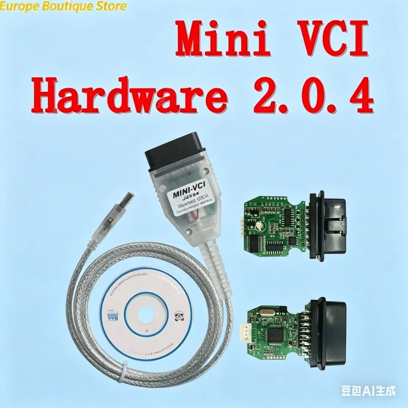 

MINI VCI V2.0.4 Genuine Firmware J2534 Techstream V18.00.00 FTDI FT232RL Code Reader For Toyota MINIVCI Supports K-Line/CAN-BUS