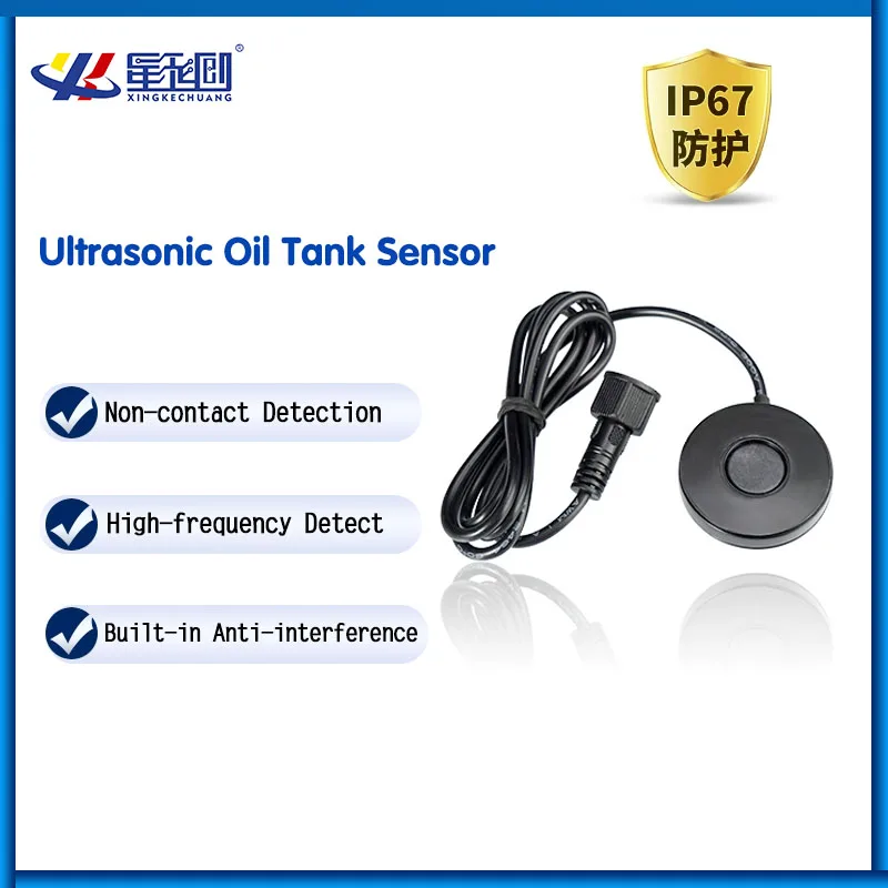 Truck & Vehicle Non-contact Ultrasonic Fuel Oil Consumption Real-time Monitoring Level Sensor, Liquid Water Level Detector