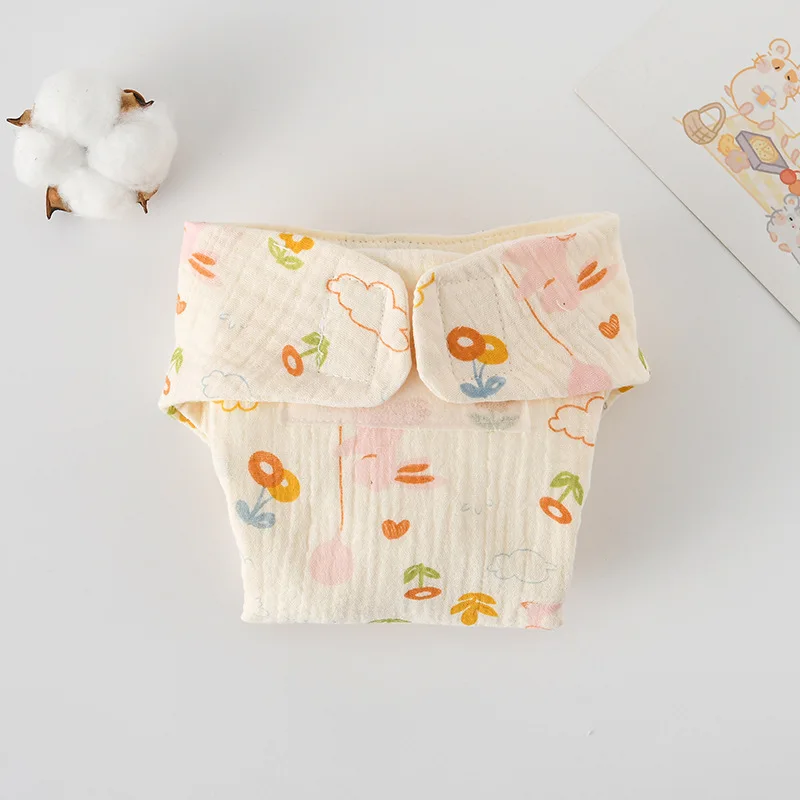 Gauze diapers Pure cotton washable baby urine mesons newborn diaper Baby diaper pants urine ring mustard