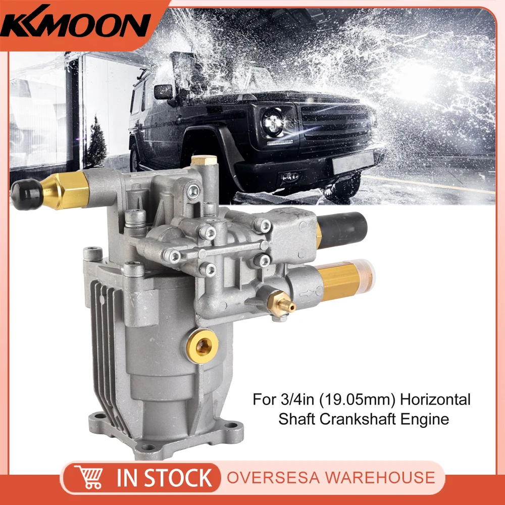 High Pressure Washer Pump 3/4in Horizontal Shaft Power Washing Machine Pump 2610‑3000PSI 2.2‑2.4GPM