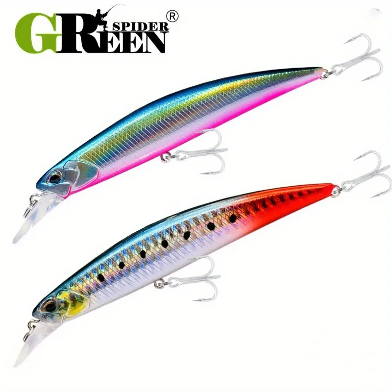 GREENSPIDER 125 mm 27 g Jerkbait Angelköder Sinking Minnow Shore Salzwasser Seebarsch Köder Tackle