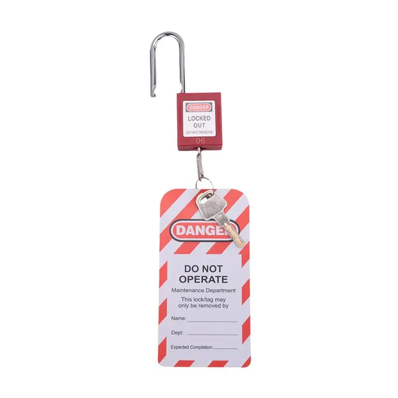 LXYB18B Red Lockout Tagout Locks With 10 Lock Out Tag Out Tags, Keyed Different,Compliant Safety Locks(Red,Keyed Different)