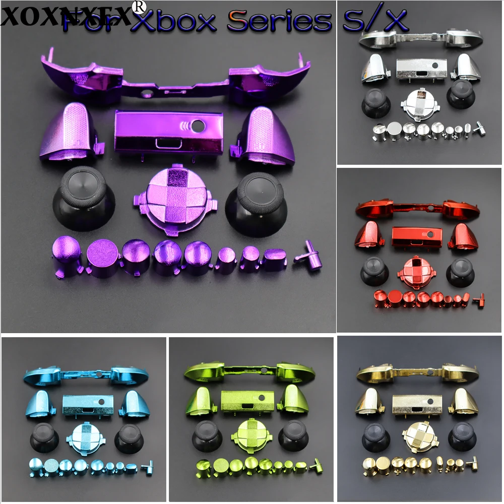Electroplate Full Set LB RB RT LT ABXY D-Pad Bumper Trigger Buttons Mod Kit For Xbox Series S X Controller