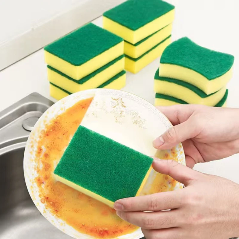 Highly Absorbent Double-sided Sponge Magic Cleaning Pot Rust Sponge Cleaning Brush Kitchen Grease Cleaning Tool