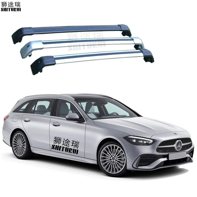 2Pcs Roof bars For MERCEDES benz  C-Class (S206), 5-dr Estate, 2022+ Aluminum Alloy Side Bars Cross Rails Roof Rack Luggage