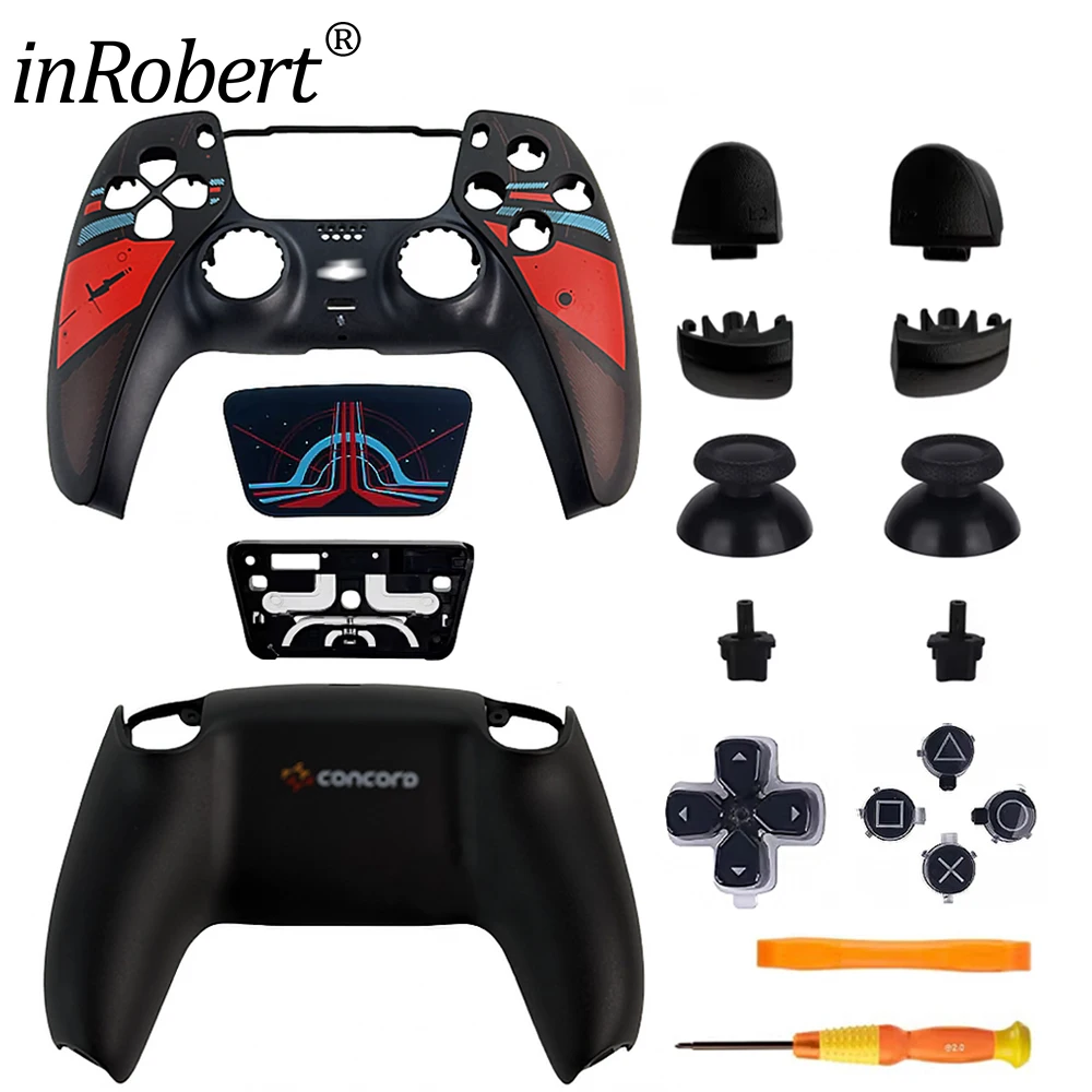 PS5 컨트롤러 쉘 백 전면 커버 용 제한 스타 공격 BDM-010/020/030/040/050 용 PS5 케이스 교체