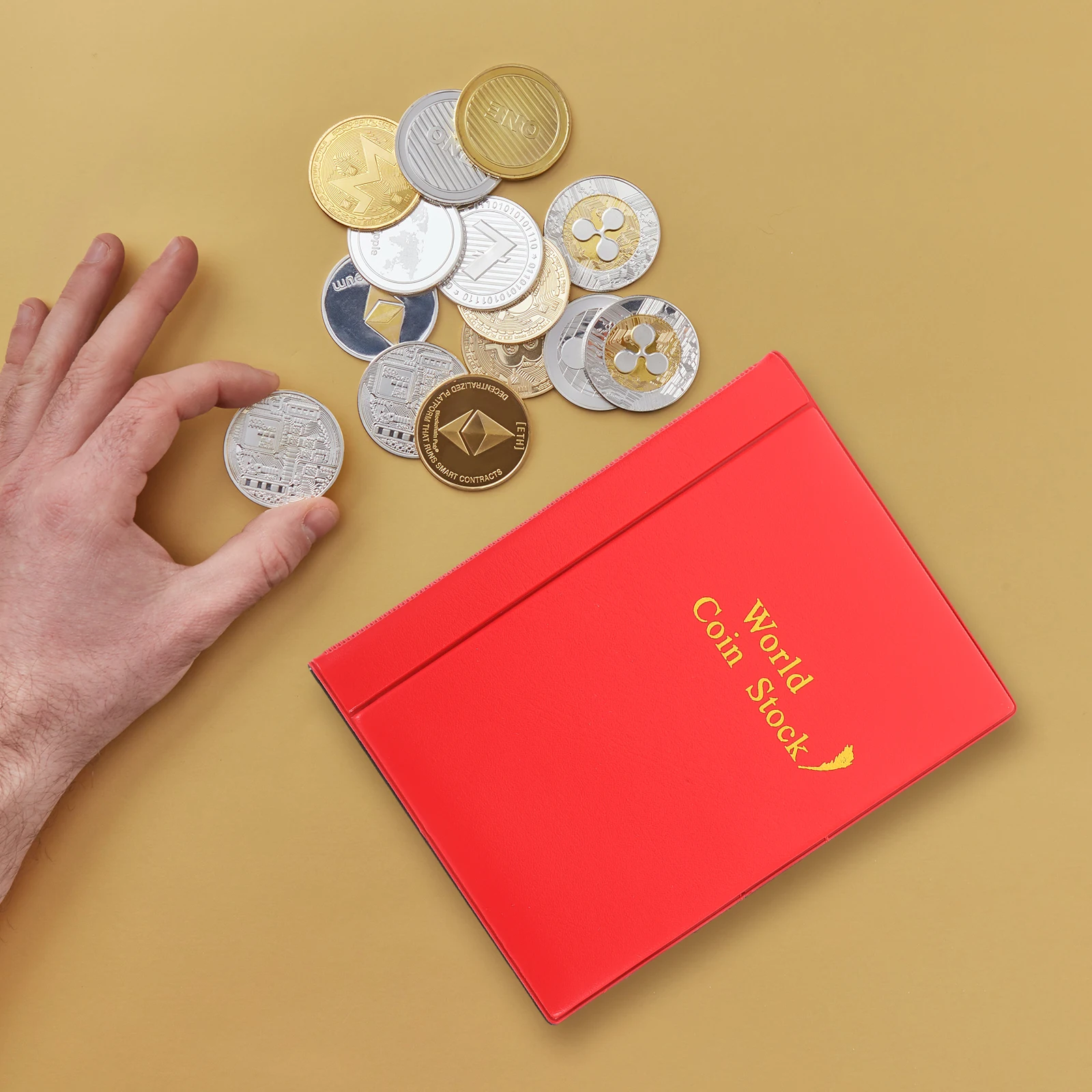 120 Coins Coin Collection Book Album PU Coin Book Storage Commemorative Display Organizer Portable