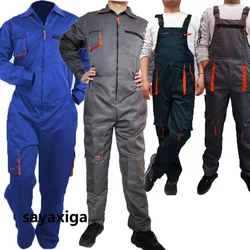 Work Clothing Cargo Overalls Bib Pants Zipper Pockets Rompers Jumpsuit Fashion Labor Workshop Coveralls Plus Size Uniforms S-4xl