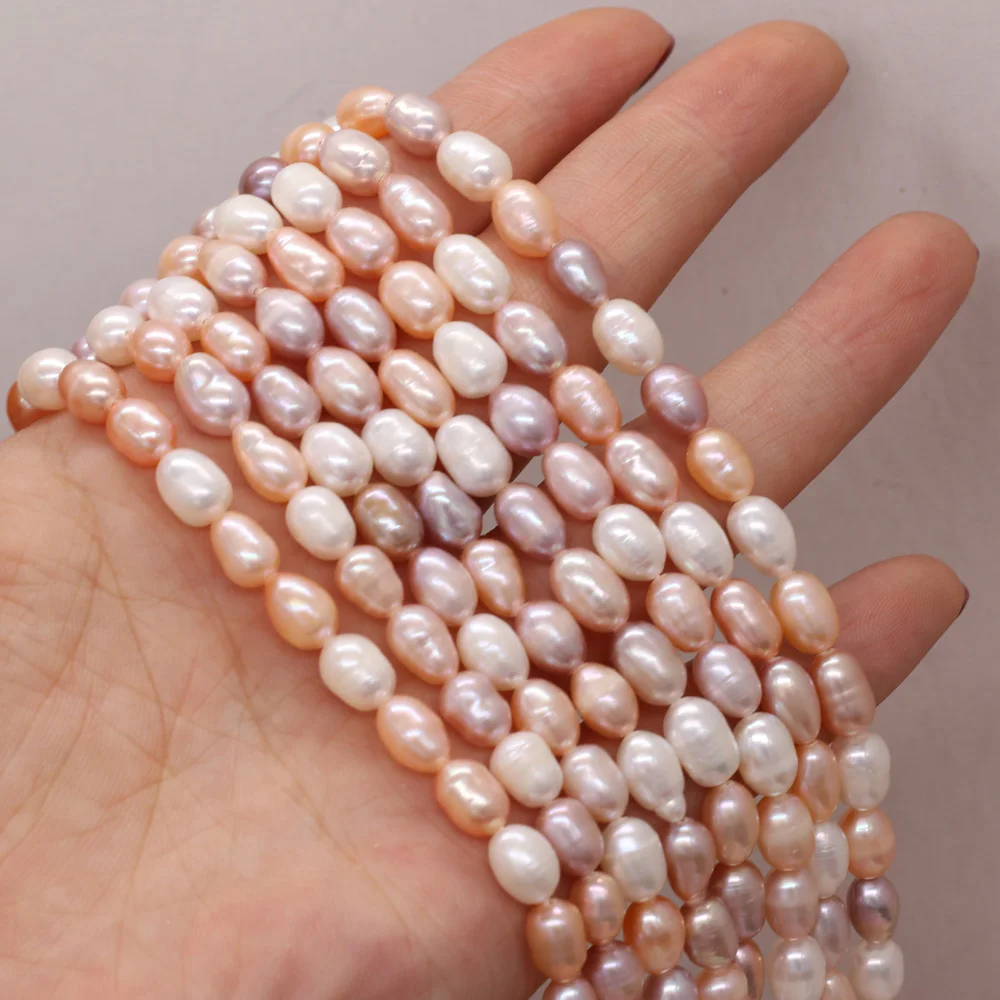 

Grade A Mixed Color Rice Shaped Spacer Beads Natural Freshwater Pearls Beads for Jewelry Making DIY Necklace Bracelet Accessory