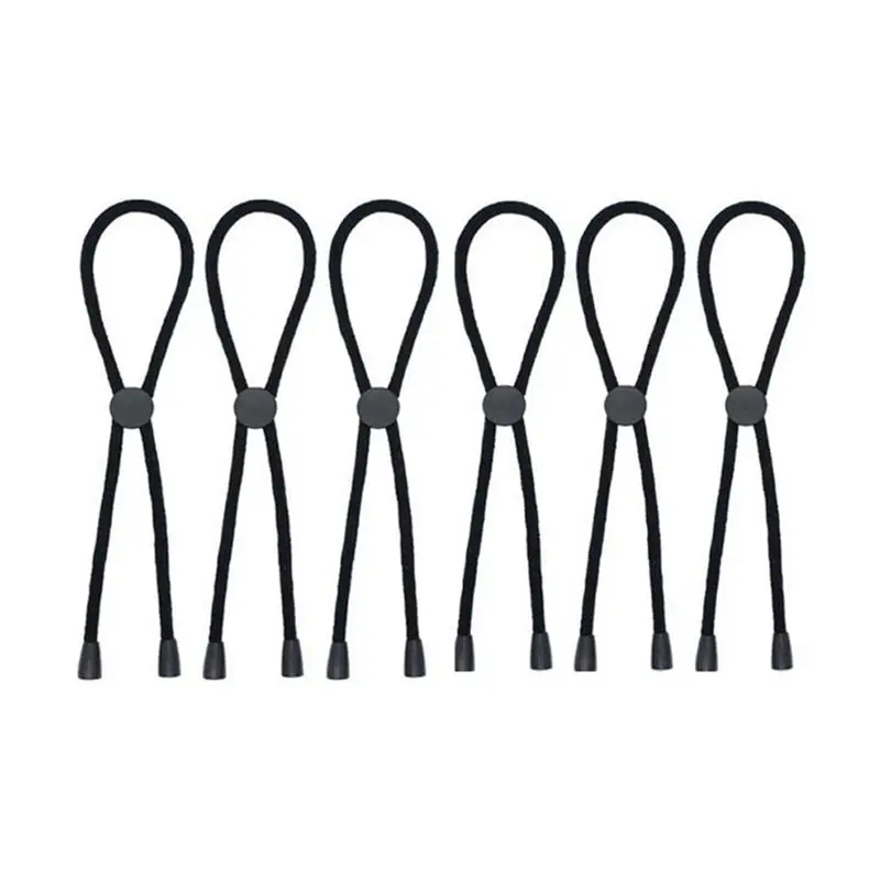 6PC Afro Puff Ponytail Ties Adjustable Hair Ties Long Hairband For Thick Natural Curly Hair Bun Long Headband Ties-A50M