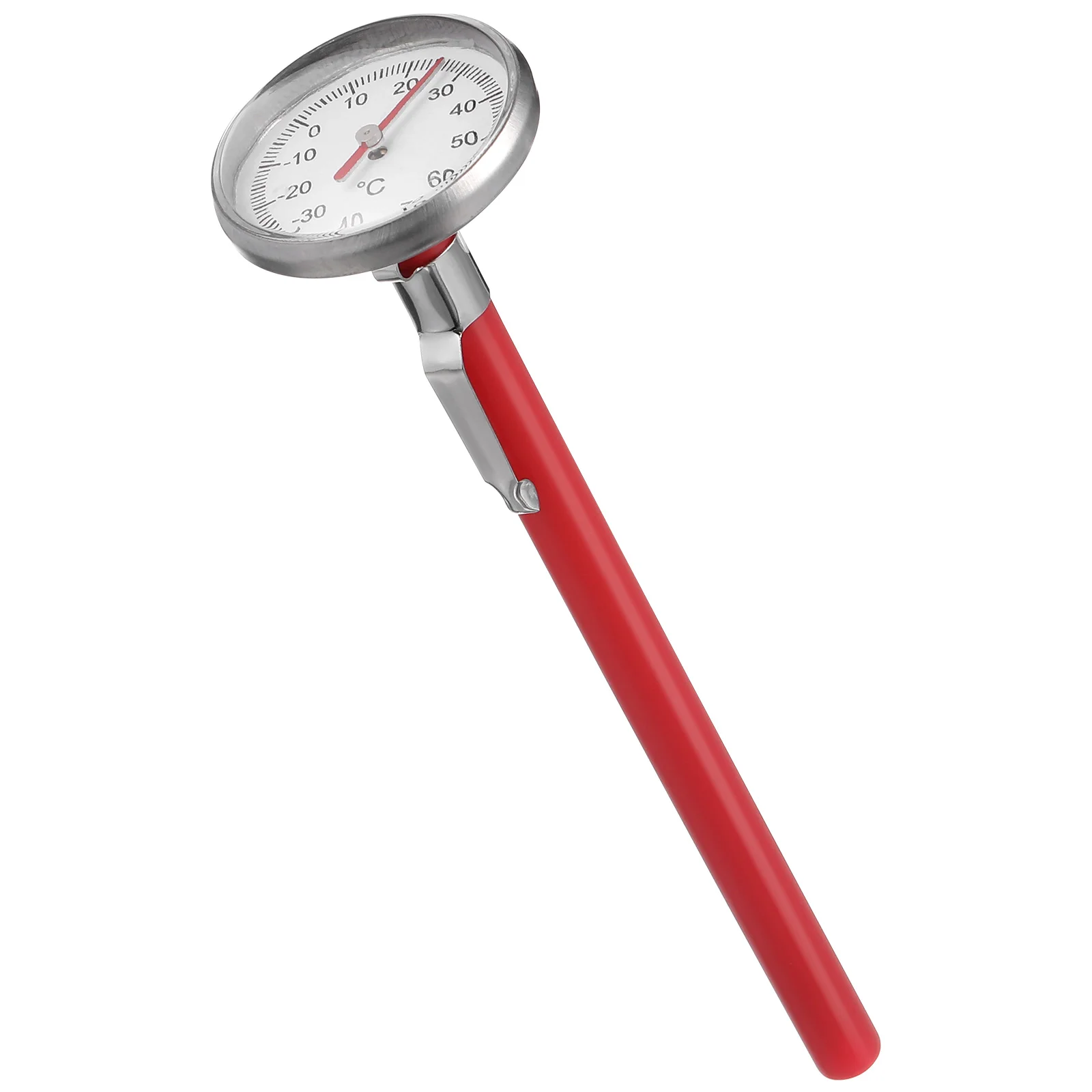 

Car Interior Decoration Clock Shape Mechanical Thermometer Car Styling Interior Accessories for Car Decoration (Red)