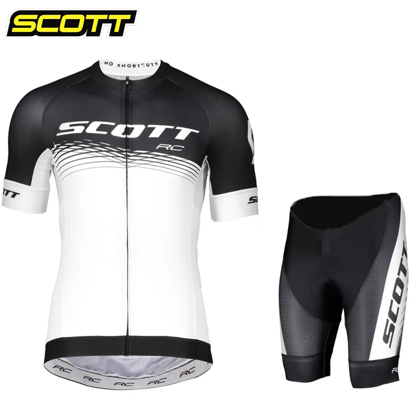 SCOTT 2023 Cycling Set Men\'s Cycling Jersey Short Sleeve Bicycle Cycling Clothing Kit Mtb Bike Wear Triathlon Maillot Ciclismo