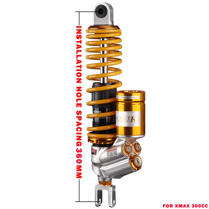 BZUK P60 New Front Hydraulic Shock Absorber Ammonia Cylinder Damping Preload Adjustment Aluminium Alloy Yamaha Motorcycle