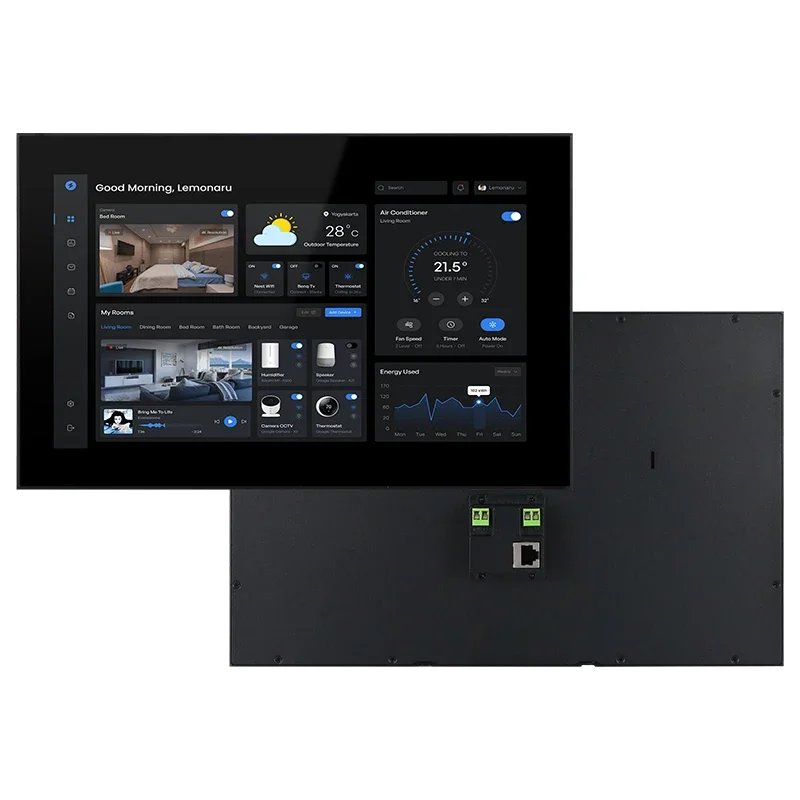 

2025 большего размера 14-дюймовый алюминиевый корпус Домашняя автоматизация Умная безопасность настенной панели управления ПК