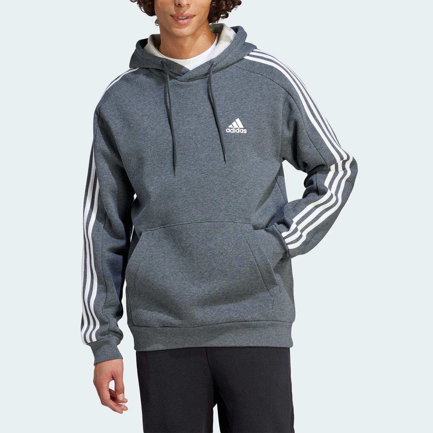 

Adidas Men's M 3S FL HD Fleece-lined Casual Hooded Sweatshirt IJ6475