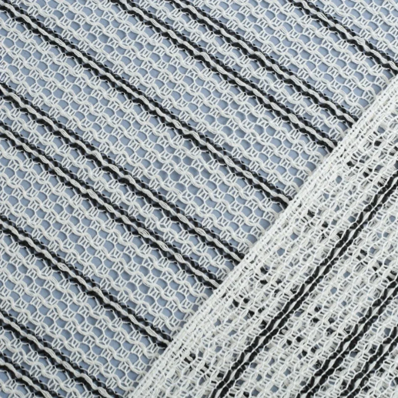 

Knitted Hollow Lace Fabric fabric for needlework Polyester Cotton Two-color Fashion summer women's Dress Fabric Wholesale