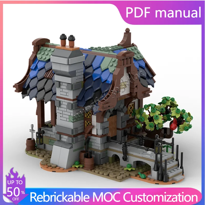 Caliente 1316 Uds MOC personalizar casa Medieval bloques de construcción modulares DIY arquitectura modelo juguetes de exhibición montaje regalos de cumpleaños