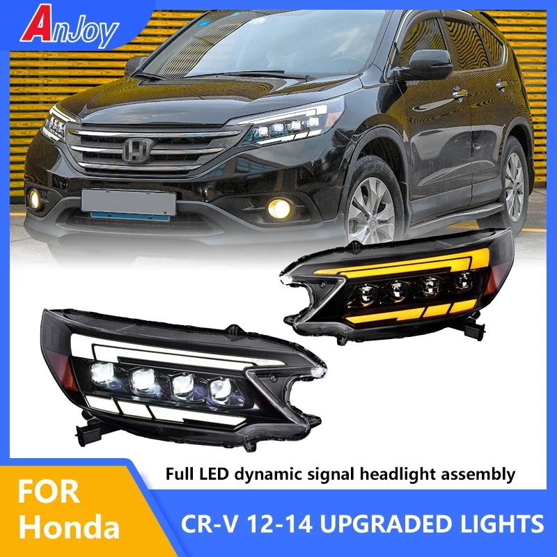 

Car Lights for Honda CRV CR-V 2012-2014 Upgrade Projector 4 Lens ALL LED Dynamic Signal Lamp Front Lamp Assembly