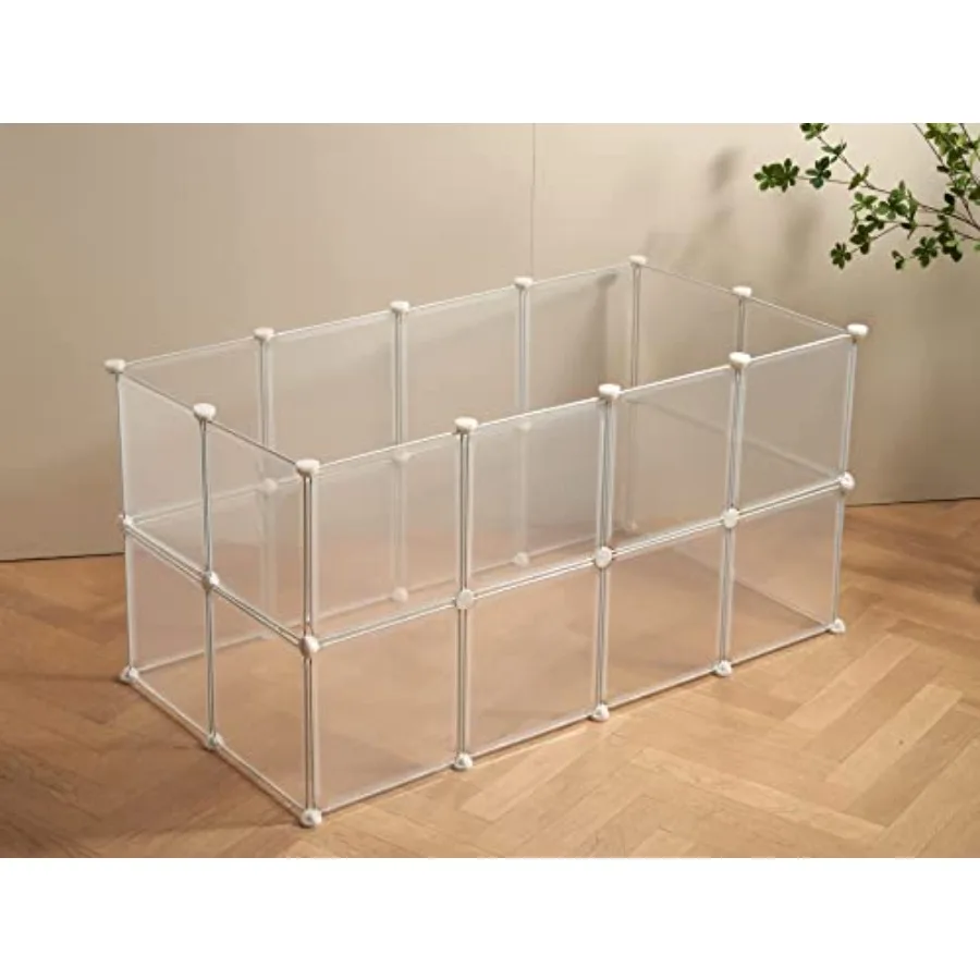 

Прозрачный манеж для мелких животных: клетка для морских свинок, вольер для щенков, манеж для собак, вольер для кроликов, ограждение для домашних животных для использования в помещении и на улице