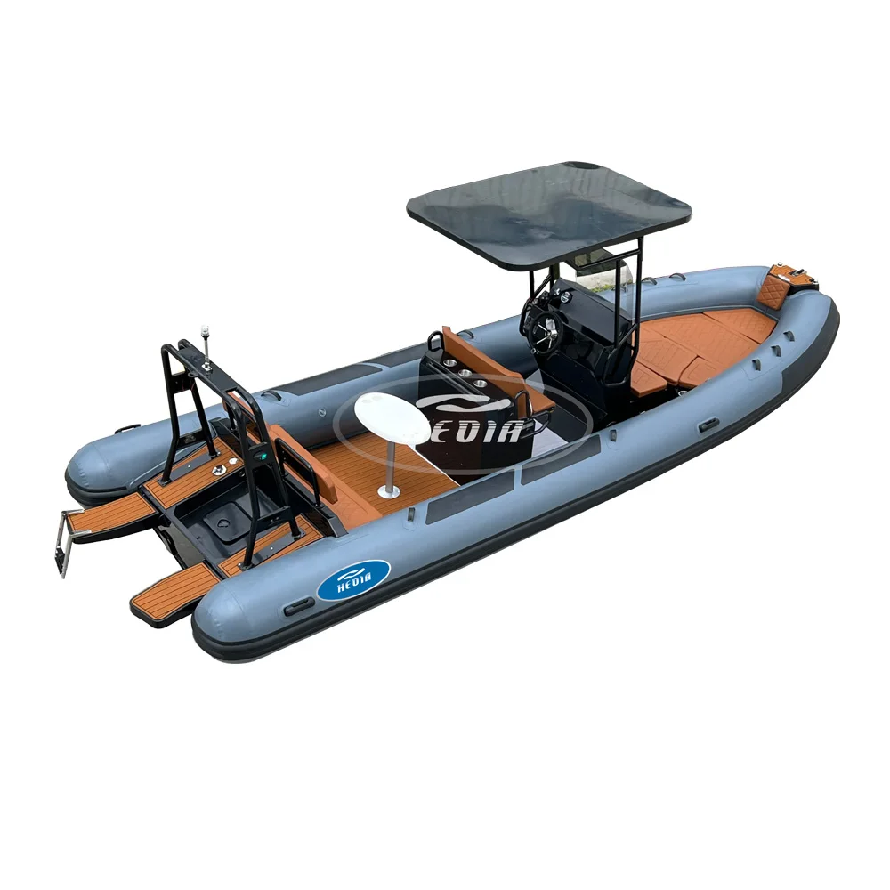 Inflatable boat 24ft large deep sea industrial fishing boat  700 9 passenger speed boat