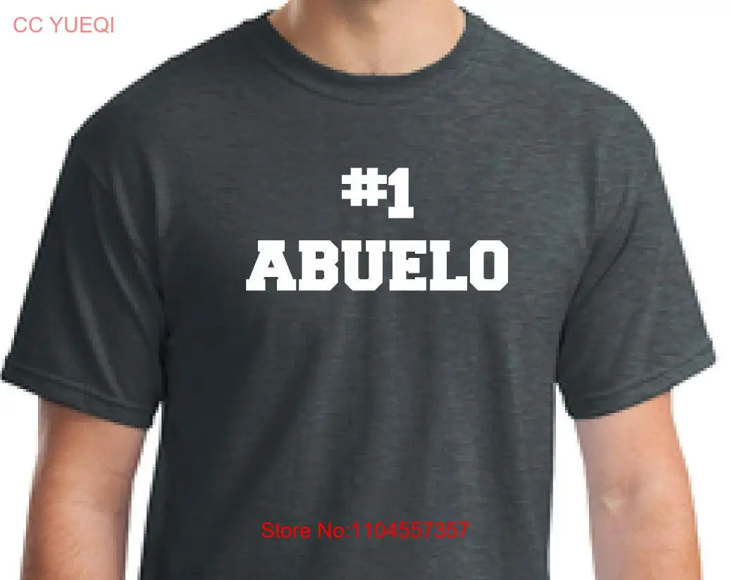 Grandpa gift Number one abuelo in Spanish t shirt Father's day husband Christmas Anniversary long or short sleeves