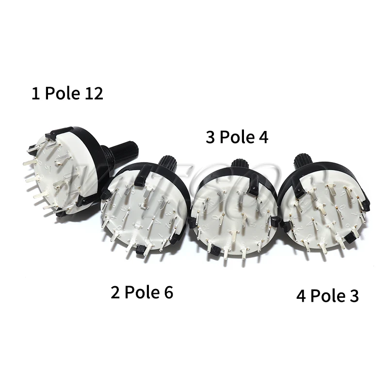 RS26 1 Pole Position 12 Selectable Band Rotary Channel Selector Switch Single Deck Rotary Switch Band Selector