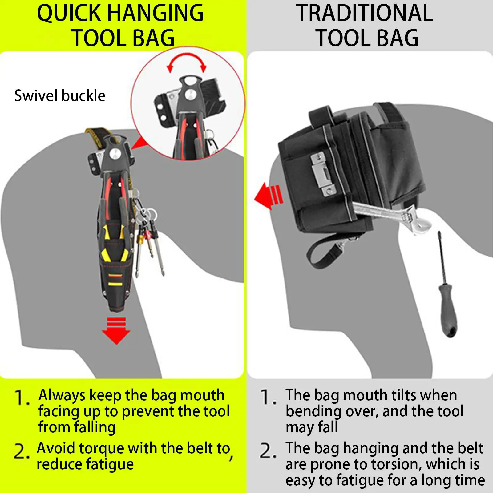 

Компактная поясная сумка для инструментов, водонепроницаемая сумка-органайзер, сумка для переноски инструментов для домашнего ремонта, садоводства, работы в саду