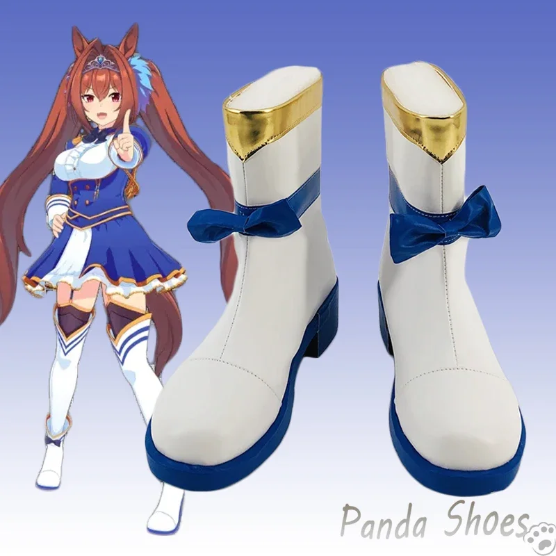 

Daiwa Scarlet Cosplay Shoes Anime Game Umamusume Pretty Derby White Cos Boots Cosplay Costume Prop Shoes for Halloween Party