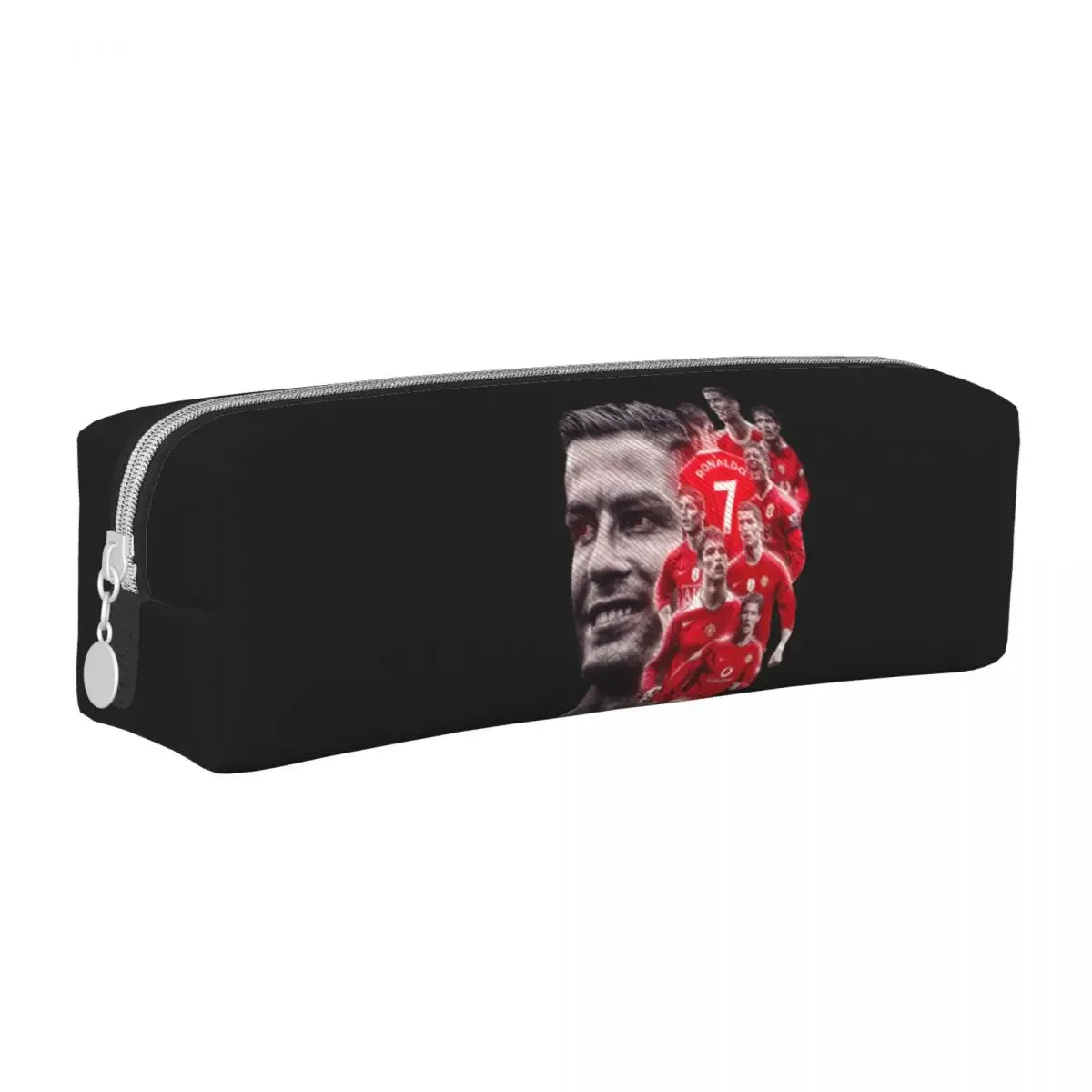 Fashion Football Pencil Case R-Ronaldos Signature Classic Cool Back To School  Cases Square Boy Girl Kawaii Big  Bag