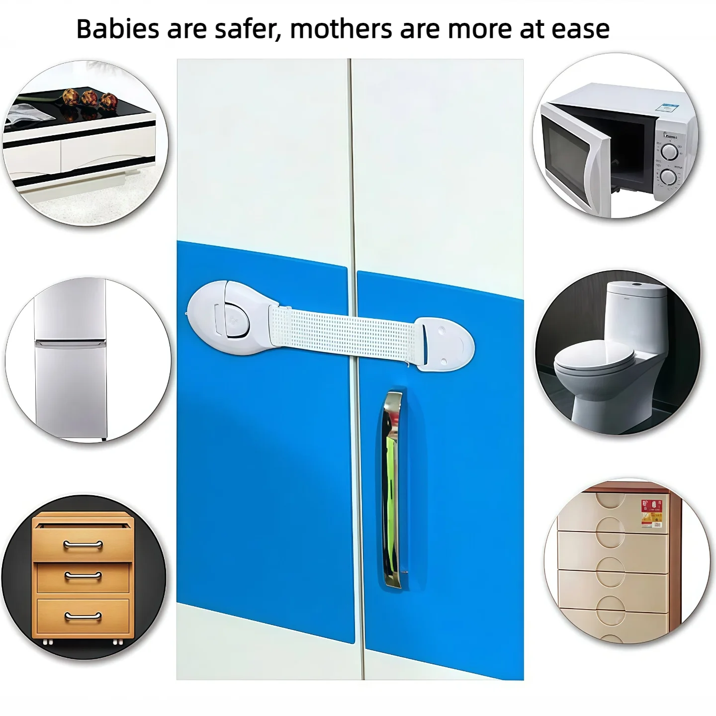 5/10 قطعة قفل خزانة سلامة الطفل الطفل برهان حامي الأمن درج قفل خزانة الباب حماية البلاستيك قفل باب سلامة الطفل