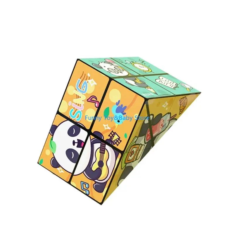 Cubi puzzle creativi lancianti Set simpatico panda giocattolo antistress per adulti bambini rompicapo portatile gioco C90B