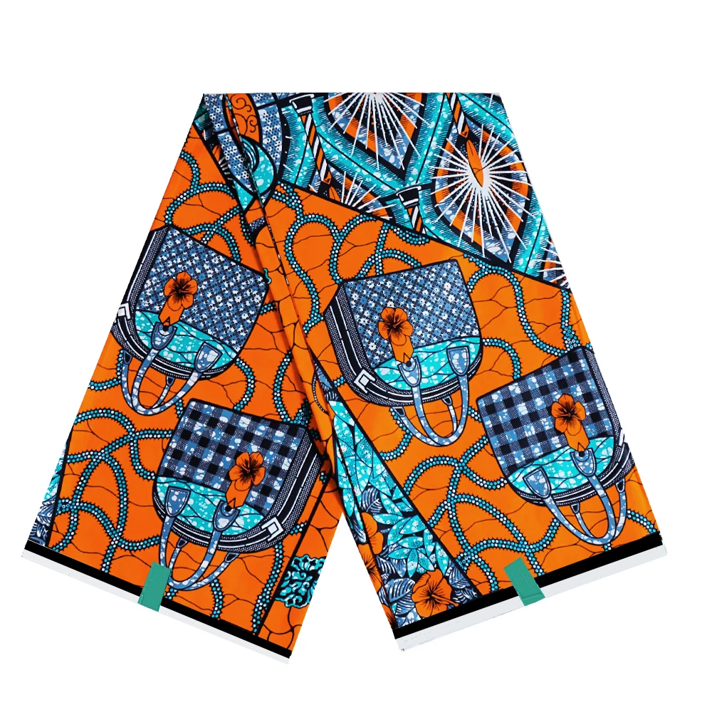 High Quality Guaranteed Veritable African Real Wax Prints Fabric Ankara Wax Tissu 100%Cotton Soft Design Nigeria Wax Fabric