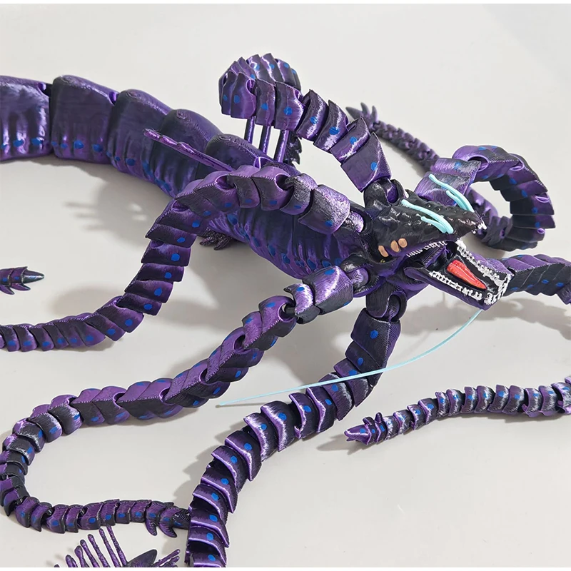3d Printed Articulated Leviathan Dragon Figure Poseable Sea Monster Tentacle Toy Desktop Collectible Model Statue Home Ornaments