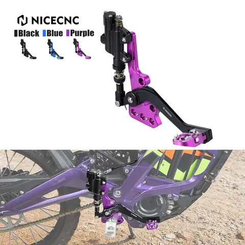 For Surron Light Bee X Sur-ron Light Bee S Hydraulic Rear Foot Brake Assembly Adjustable Brake Pedal Lever For Segway X160 X260