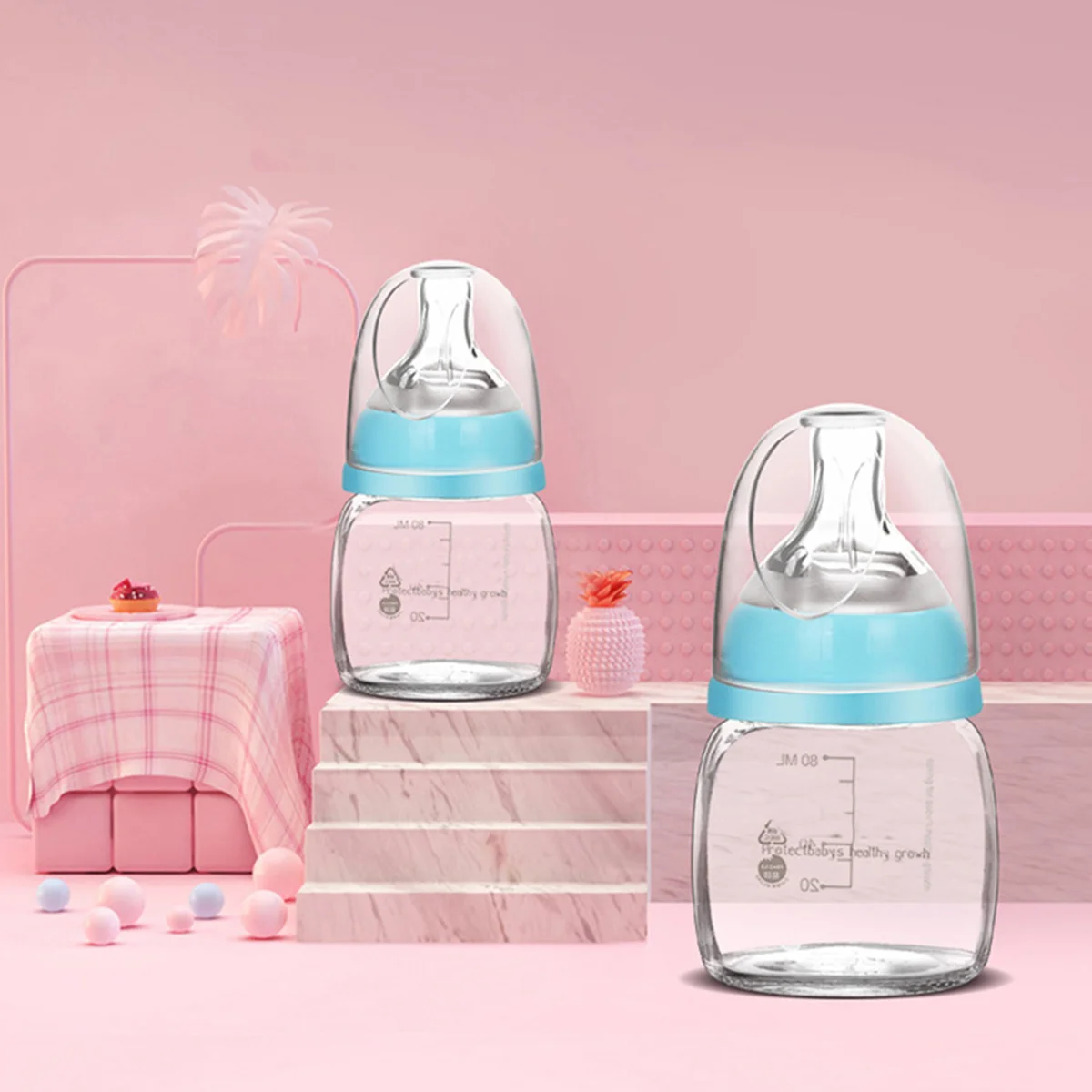 

1 шт., 80 мл, портативная бутылочка для кормления ребенка, прочный материал, легко чистится, бутылочка для кормления новорожденных, детская кормушка, стеклянная кормушка