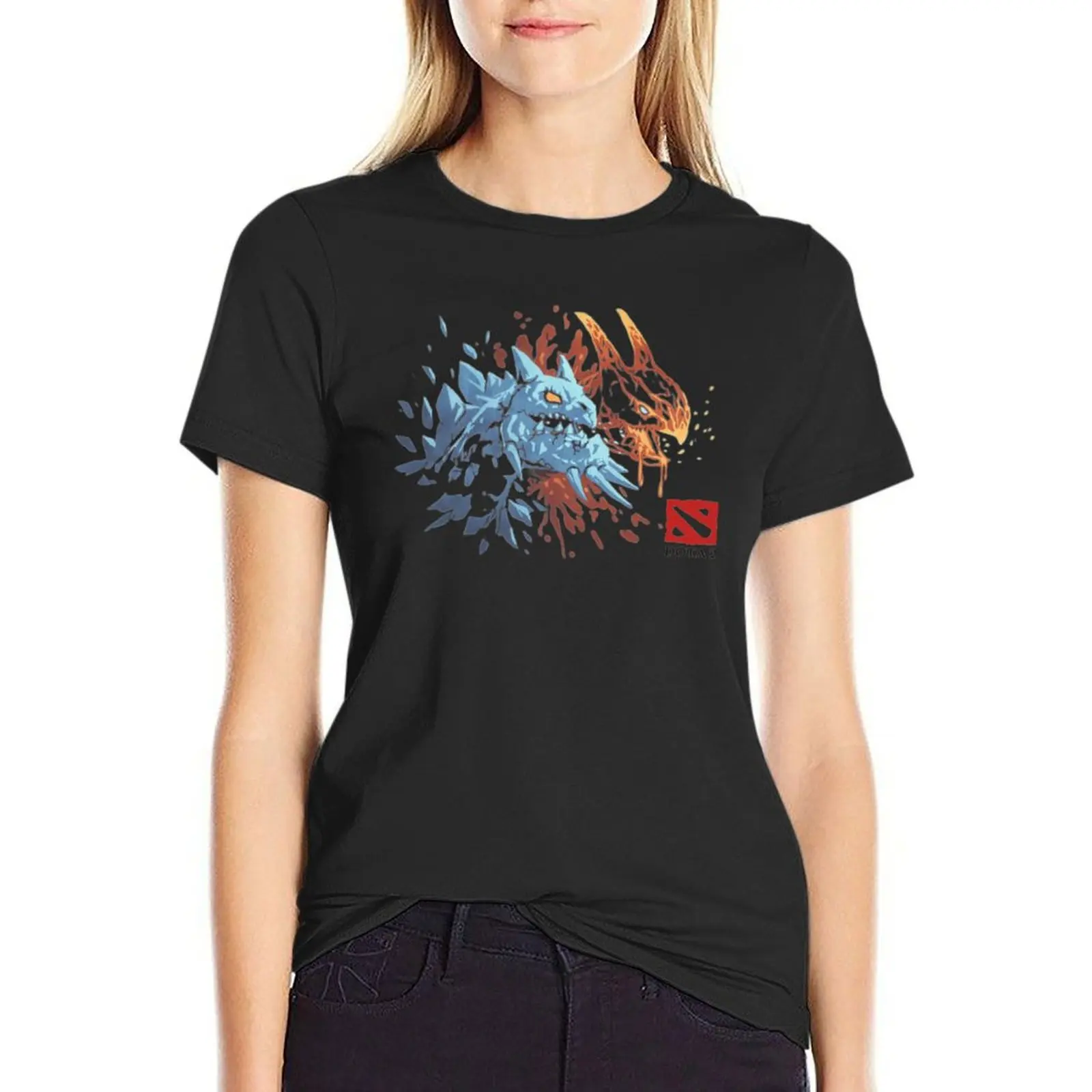 Dota 2 Jakiro T-Shirt plus sizes Aesthetic clothing white t-shirt dress for Women sexy