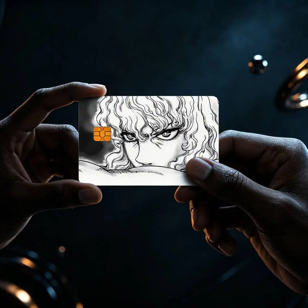 cartoon Griffith Guts Berserk HD Waterproof Card Skins Protective Stickers for Credit Bank Game Cards view 5