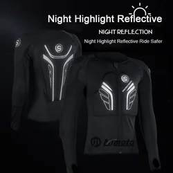 Star Field Knight Men's Nightglow Logo Pattern Motorcycle Jacket Riding Armor Clothes Summer Breathable With Protective Gears