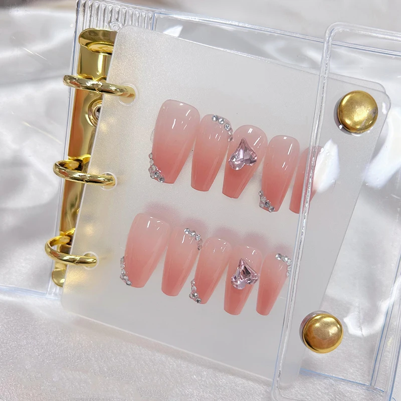 เล็บชิ้นเก็บหนังสือเล็บเคล็ดลับนิทรรศการอัลบั้มรูปการ์ดคลิปจอแสดงผล DIY Simple อัลบั้มหนังสือเล็บ Collector