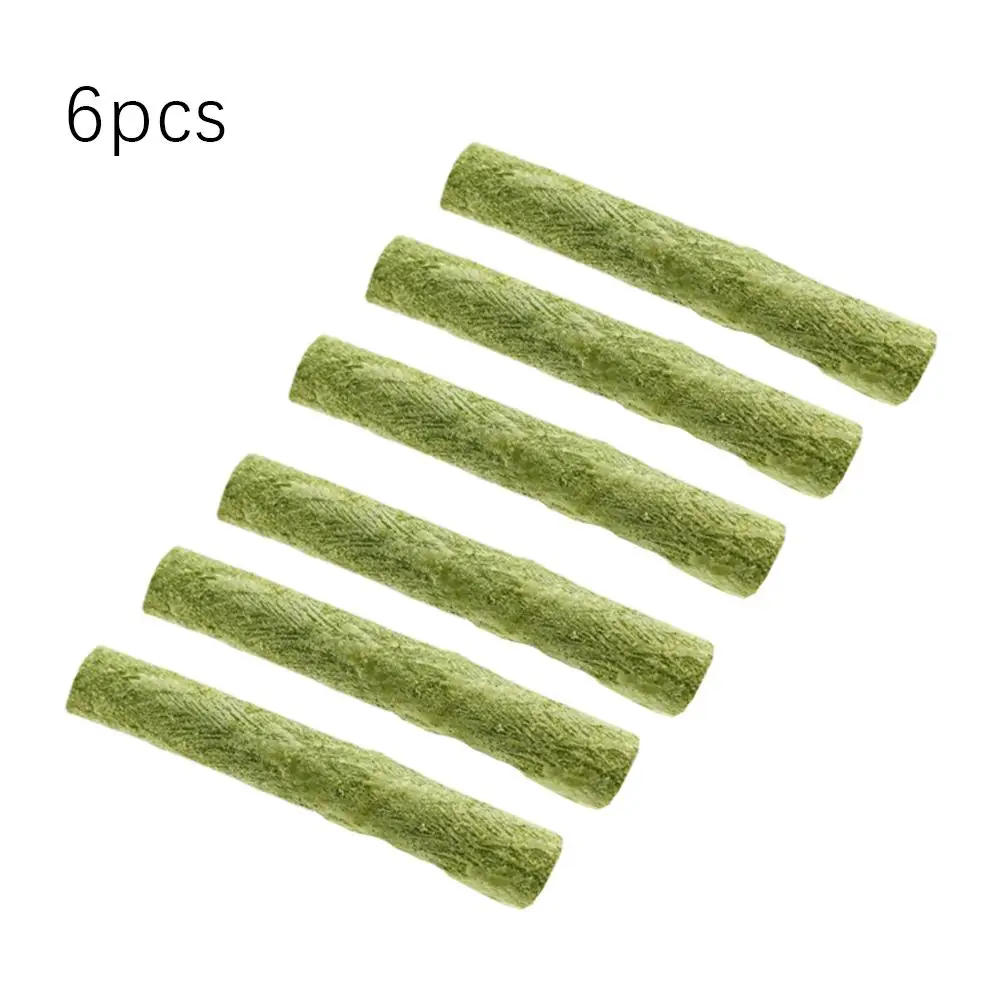 Pet Grass Teething Sticks, depilação suave, dentes Stick Snacks, moagem liofilizada, Q8n5, 6pcs